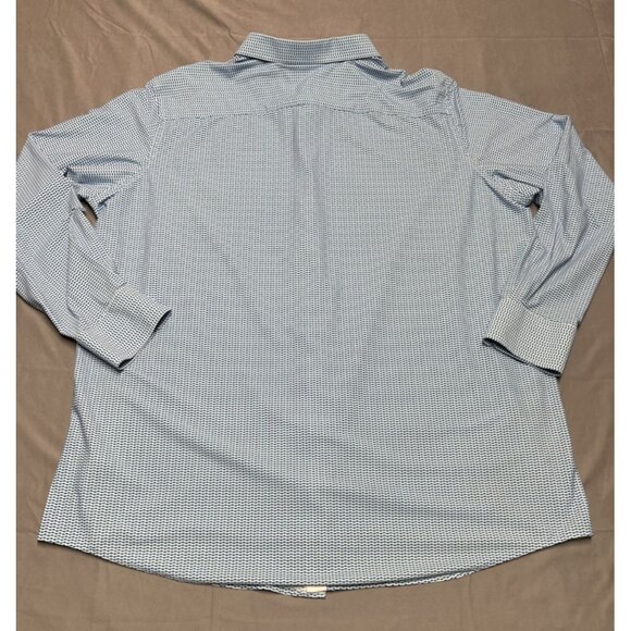 J Hilburn Geometric Blue/White Men's Size 3XL Casual Long Sleeve Button Down - Picture 11 of 16